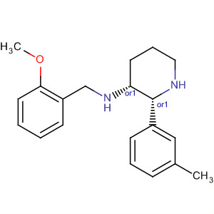 136871-33-5  3-Piperidinamine, N-[(2-methoxyphenyl)methyl]-2-(3-methylphenyl)-,(2R,3R)-rel-
