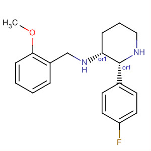 136871-35-7  3-Piperidinamine, 2-(4-fluorophenyl)-N-[(2-methoxyphenyl)methyl]-,(2R,3R)-rel-
