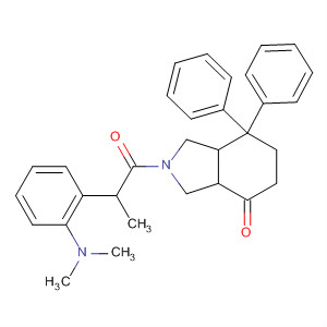 136984-16-2  4H-Isoindol-4-one,2-[2-[2-(dimethylamino)phenyl]-1-oxopropyl]octahydro-7,7-diphenyl-