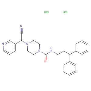 137074-68-1  1-Piperazinecarboxamide,4-(cyano-3-pyridinylmethyl)-N-(3,3-diphenylpropyl)-, dihydrochloride