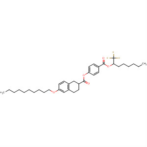 137270-00-9  2-Naphthalenecarboxylic acid, 6-(decyloxy)-1,2,3,4-tetrahydro-,4-[[[1-(trifluoromethyl)heptyl]oxy]carbonyl]phenyl ester