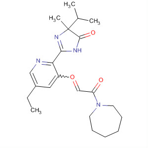 137409-66-6  1H-Azepine,1-[[2-[4,5-dihydro-4-methyl-4-(1-methylethyl)-5-oxo-1H-imidazol-2-yl]-5-ethyl-3-pyridinyl]oxoacetyl]hexahydro-