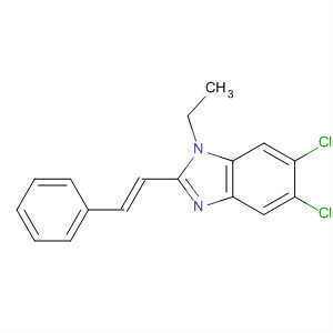 137449-46-8  1H-Benzimidazole, 5,6-dichloro-1-ethyl-2-(2-phenylethenyl)-, (E)-