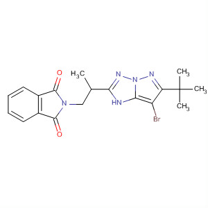 137581-82-9  1H-Isoindole-1,3(2H)-dione,2-[2-[7-bromo-6-(1,1-dimethylethyl)-1H-pyrazolo[1,5-b][1,2,4]triazol-2-yl]propyl]-
