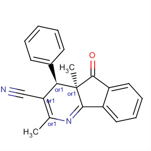 137654-31-0  4H-Indeno[1,2-b]pyridine-3-carbonitrile,4a,5-dihydro-2,4a-dimethyl-5-oxo-4-phenyl-, trans-