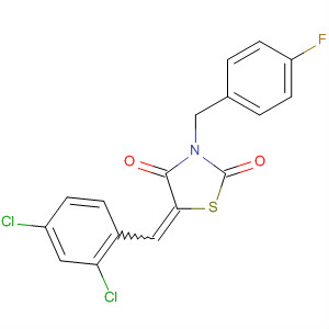 137660-70-9  2,4-Thiazolidinedione,5-[(2,4-dichlorophenyl)methylene]-3-[(4-fluorophenyl)methyl]-