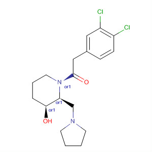 137734-84-0  3-Piperidinol, 1-[(3,4-dichlorophenyl)acetyl]-2-(1-pyrrolidinylmethyl)-,cis-