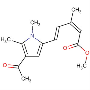 137854-49-0  2,4-Pentadienoic acid,5-(4-acetyl-1,5-dimethyl-1H-pyrrol-2-yl)-3-methyl-, methyl ester, (Z,E)-