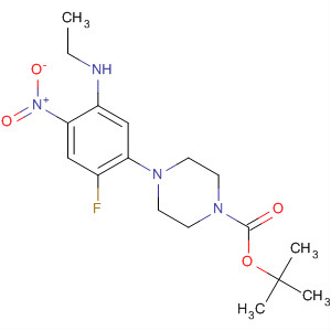 137858-40-3  1-Piperazinecarboxylic acid, 4-[5-(ethylamino)-2-fluoro-4-nitrophenyl]-,1,1-dimethylethyl ester
