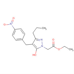 137860-06-1  1H-Pyrazole-1-acetic acid,5-hydroxy-4-[(4-nitrophenyl)methyl]-3-propyl-, ethyl ester