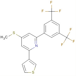 138028-88-3  pyridin, 2-[3,5-bis(trifluormethyl)fenyl]-4-(methylthio)-6-(3-thienyl)-