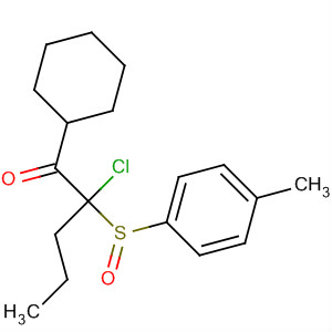 138042-68-9  1-Pentanone, 2-chloro-1-cyclohexyl-2-[(4-methylphenyl)sulfinyl]-