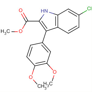 138043-67-1  1H-Indole-2-carboxylic acid, 6-chloro-3-(3,4-dimethoxyphenyl)-, methylester