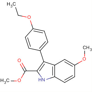 138043-74-0  1H-Indole-2-carboxylic acid, 3-(4-ethoxyphenyl)-5-methoxy-, methylester