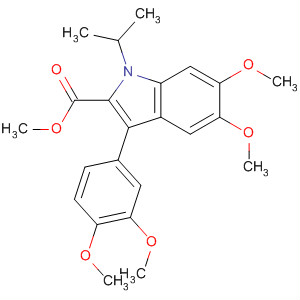 138043-89-7  1H-Indole-2-carboxylic acid,3-(3,4-dimethoxyphenyl)-5,6-dimethoxy-1-(1-methylethyl)-, methyl ester