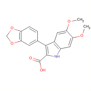 138044-23-2  1H-Indole-2-carboxylic acid, 3-(1,3-benzodioxol-5-yl)-5,6-dimethoxy-