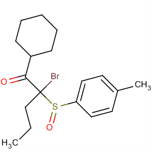 138055-98-8  1-Pentanone, 2-bromo-1-cyclohexyl-2-[(4-methylphenyl)sulfinyl]-