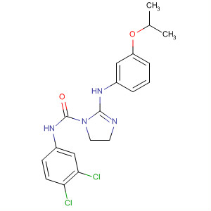 138075-67-9  1H-Imidazole-1-carboxamide,N-(3,4-dichlorophenyl)-4,5-dihydro-2-[[3-(1-methylethoxy)phenyl]amino]-