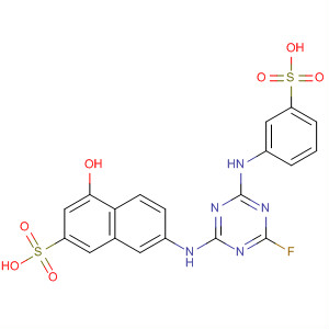 138079-25-1  2-Naphthalenesulfonic acid,7-[[4-fluoro-6-[(3-sulfophenyl)amino]-1,3,5-triazin-2-yl]amino]-4-hydroxy-