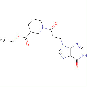 138117-96-1  3-Piperidinecarboxylic acid,1-[3-(1,6-dihydro-6-oxo-9H-purin-9-yl)-1-oxopropyl]-, ethyl ester