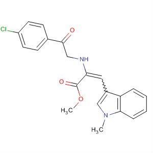 138119-95-6  2-Propenoic acid,2-[(4-chlorobenzoyl)methylamino]-3-(1-methyl-1H-indol-3-yl)-, methylester