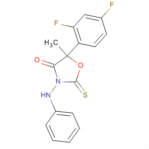 132582-97-9  4-Oxazolidinone,5-(2,4-difluorophenyl)-5-methyl-3-(phenylamino)-2-thioxo-