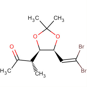 132665-34-0  2-Butanone,3-[(4R,5S)-5-(2,2-dibromoethenyl)-2,2-dimethyl-1,3-dioxolan-4-yl]-,(3S)-