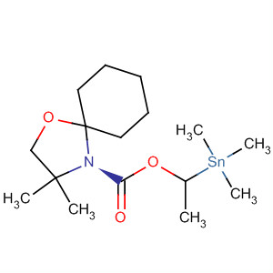 133038-67-2  1-Oxa-4-azaspiro[4.5]decane-4-carboxylic acid, 3,3-dimethyl-,1-(trimethylstannyl)ethyl ester, (S)-
