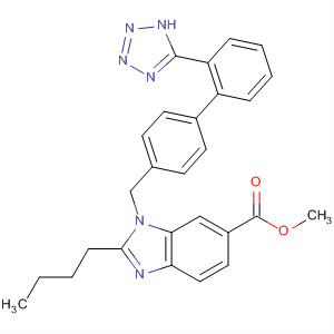 133085-92-4  1H-Benzimidazole-6-carboxylic acid,2-butyl-1-[[2'-(1H-tetrazol-5-yl)[1,1'-biphenyl]-4-yl]methyl]-, methyl ester