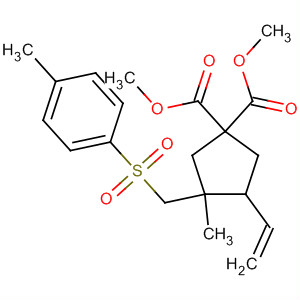 133158-14-2  1,1-Cyclopentanedicarboxylic acid,4-ethenyl-3-methyl-3-[[(4-methylphenyl)sulfonyl]methyl]-, dimethyl ester,cis-