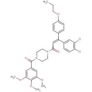 133262-30-3  Piperazine,1-[3-(3,4-dichlorophenyl)-1-oxo-3-(4-propoxyphenyl)-2-propenyl]-4-(3,4,5-trimethoxybenzoyl)-, (Z)-