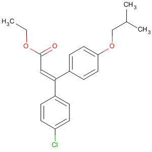 133263-06-6  2-Propenoic acid, 3-(4-chlorophenyl)-3-[4-(2-methylpropoxy)phenyl]-,ethyl ester, (E)-