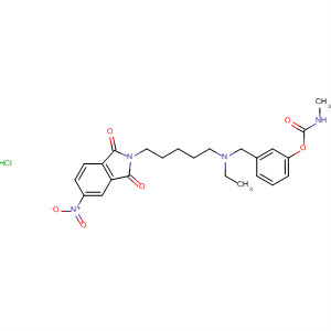 133637-50-0  1H-Isoindole-1,3(2H)-dione,2-[5-[ethyl[[3-[[(methylamino)carbonyl]oxy]phenyl]methyl]amino]pentyl]-5-nitro-, monohydrochloride