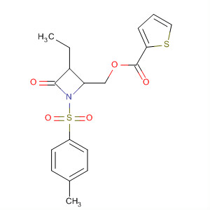 134125-10-3  2-Thiophenecarboxylic acid,[3-ethyl-1-[(4-methylphenyl)sulfonyl]-4-oxo-2-azetidinyl]methyl ester, cis-