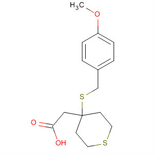 134276-44-1  2H-Thiopyran-4-acetic acid,tetrahydro-4-[[(4-methoxyphenyl)methyl]thio]-