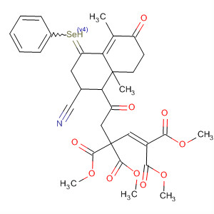 134827-28-4  1-Pentene-1,1,3,3-tetracarboxylic acid,5-[2-cyano-1,2,3,4,6,7,8,8a-octahydro-5,8a-dimethyl-6-oxo-4-(phenylseleno)-1-naphthalenyl]-5-oxo-, tetramethyl ester