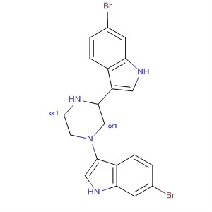 135048-54-3  1H-Indole, 3,3'-(2R,5S)-2,5-piperazinediylbis[6-bromo-, rel-