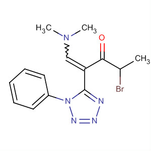 135056-86-9  1-Penten-3-one,4-bromo-1-(dimethylamino)-2-(1-phenyl-1H-tetrazol-5-yl)-