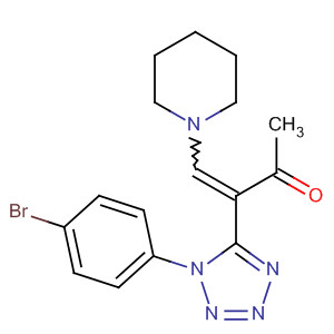 135057-06-6  3-Buten-2-one, 3-[1-(4-bromophenyl)-1H-tetrazol-5-yl]-4-(1-piperidinyl)-