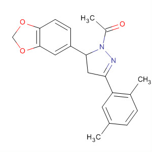 135264-27-6  1H-Pyrazole,1-acetyl-5-(1,3-benzodioxol-5-yl)-3-(2,5-dimethylphenyl)-4,5-dihydro-