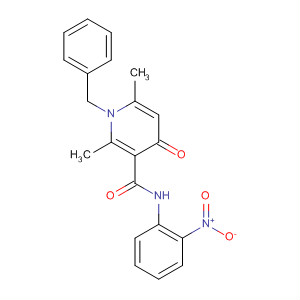 135806-73-4  3-Pyridinecarboxamide,1,4-dihydro-2,6-dimethyl-N-(2-nitrophenyl)-4-oxo-1-(phenylmethyl)- 135806-73-4  3-Pyridinecarboxamide,1,4-dihydro-2,6-dimethyl-N-(2-nitrophenyl)-4-oxo-1-(phenylmethyl)-