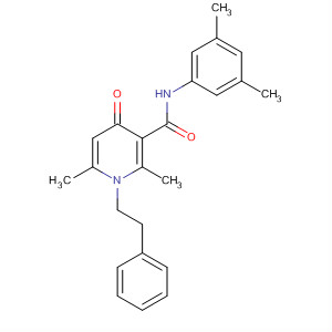 135806-76-7  3-Pyridinecarboxamide,N-(3,5-dimethylphenyl)-1,4-dihydro-2,6-dimethyl-4-oxo-1-(2-phenylethyl)- 135806-76-7  3-Pyridinecarboxamide,N-(3,5-dimethylphenyl)-1,4-dihydro-2,6-dimethyl-4-oxo-1-(2-phenylethyl)-