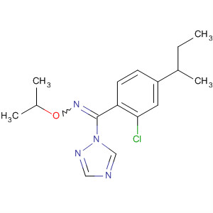 136284-20-3  1H-1,2,4-Triazole,1-[[2-chloro-4-(1-methylpropyl)phenyl][(1-methylethoxy)imino]methyl]-