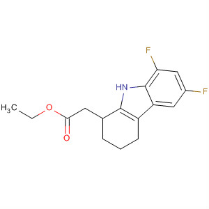 123660-18-4  1H-Carbazole-1-acetic acid, 6,8-difluoro-2,3,4,9-tetrahydro-, ethyl ester