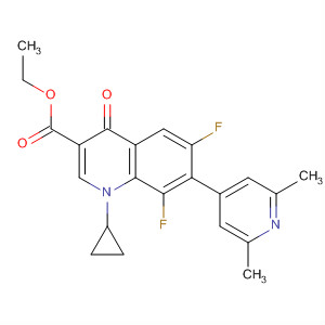 123942-21-2  3-Quinolinecarboxylic acid,1-cyclopropyl-7-(2,6-dimethyl-4-pyridinyl)-6,8-difluoro-1,4-dihydro-4-oxo-, ethyl ester