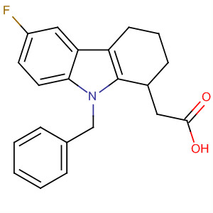124525-97-9  1H-Carbazole-1-acetic acid,6-fluoro-2,3,4,9-tetrahydro-9-(phenylmethyl)-