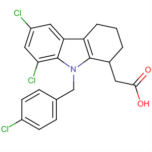 124525-99-1  1H-Carbazole-1-acetic acid,6,8-dichloro-9-[(4-chlorophenyl)methyl]-2,3,4,9-tetrahydro-
