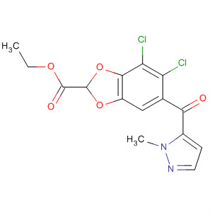 125000-55-7  1,3-Benzodioxole-2-carboxylic acid,4,5-dichloro-6-[(1-methyl-1H-pyrazol-5-yl)carbonyl]-, ethyl ester