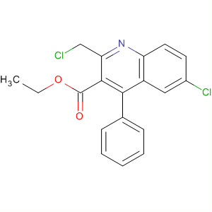126334-85-8  3-Quinolinecarboxylic acid, 6-chloro-2-(chloromethyl)-4-phenyl-, ethylester