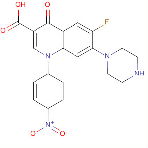 126362-88-7  3-Quinolinecarboxylic acid,6-fluoro-1,4-dihydro-1-(4-nitrophenyl)-4-oxo-7-(1-piperazinyl)-